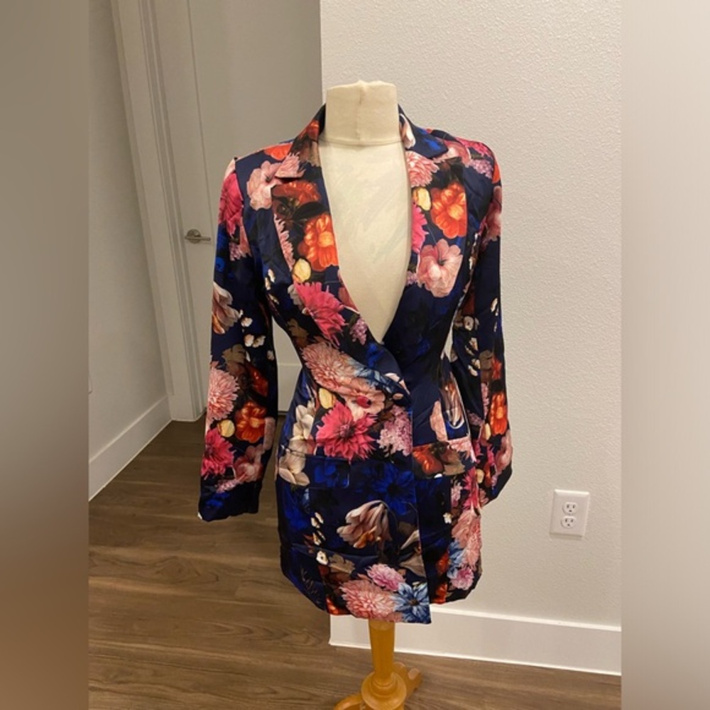 Fashion Nova Blue Blazer Dress
